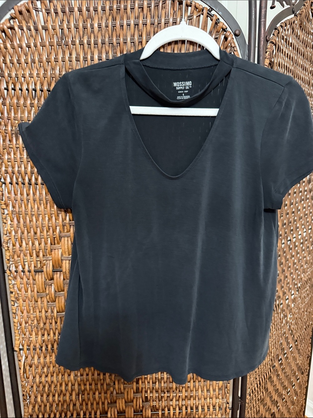 Mossimo Supply Co. Black V-Neck Short Sleeve Tee